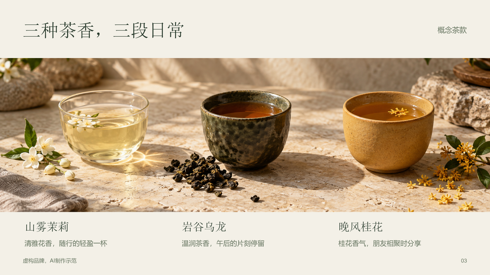 山序茶事产品页实际PPT截图